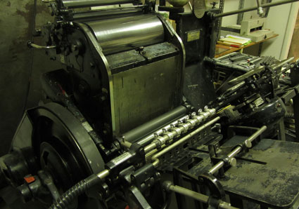 Rosa, presse typographique automatique Heidelberg